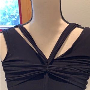 Black Vera wand dress ruched  elegant